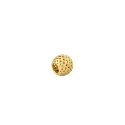Charms złoty dla mamy / siostry, 14-karatowe złoto próba jubilerska 585, koronkowy wzór w kratkę, pasuje na bransoletki do 4️mm grubości. Klasycznie piękny.