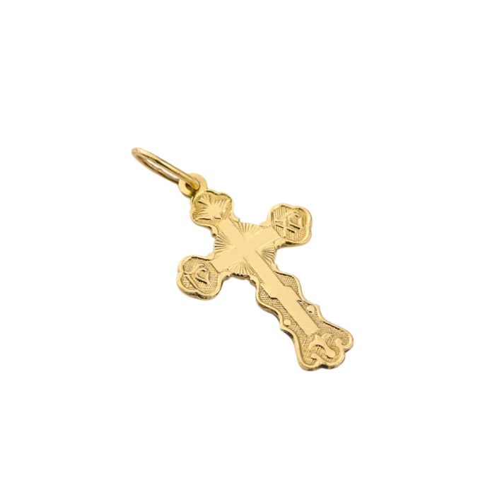 złoty krzyż prawosławny 585 na łańcuszek