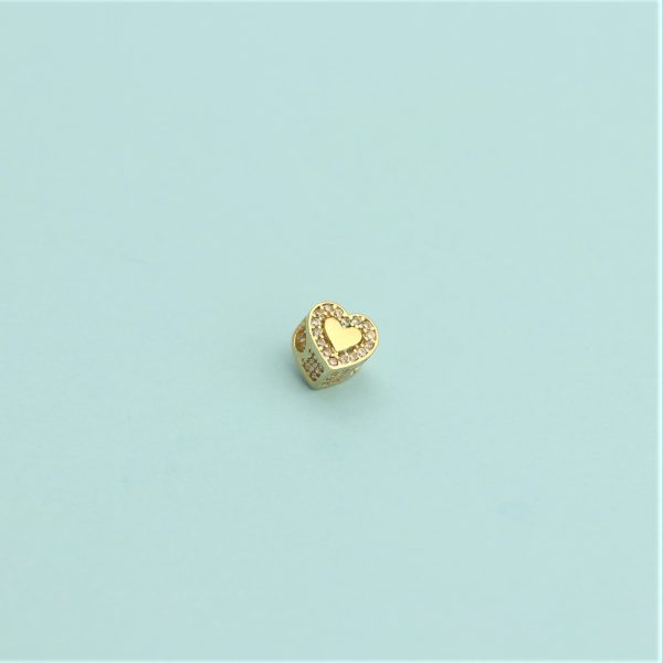 charmsy złote 585 w kształcie serca