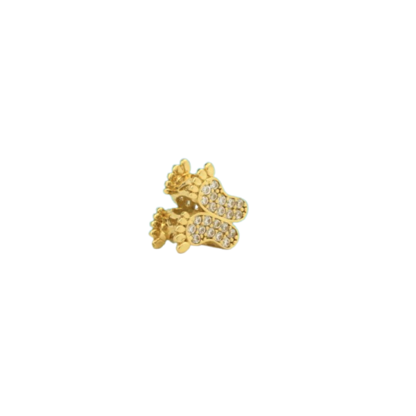 Zawieszka charms stópki złoto na bransoletkę lub łańcuszek o szerokości splotu do max 5mm, 14-karatowe złoto (próba 585), masa charmsa 1,95g, #mom
