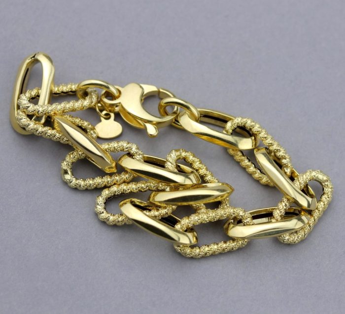 złota bransoletka 585 łańcuch damska 19,5cm